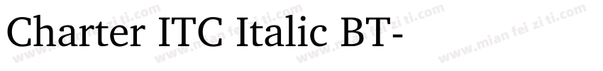 Charter ITC Italic BT字体转换